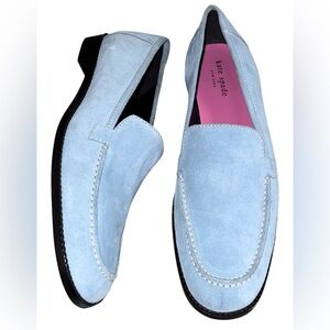 Kate Spade women’s light blue suede loafers size 7.5 Made in Italy